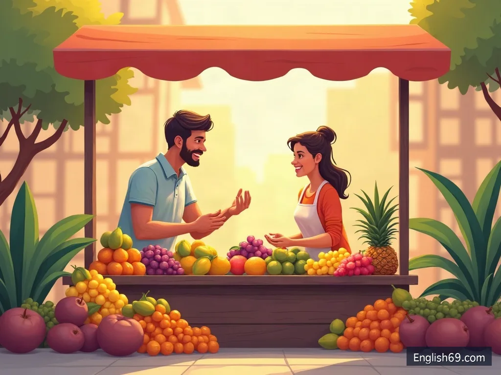 บทสนทนาภาษาอังกฤษ: ซื้อผลไม้ที่ตลาด (Buying Fruits at the Market)