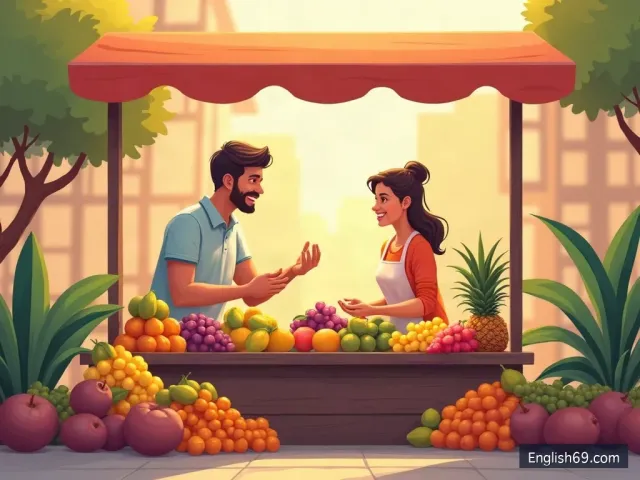 บทสนทนาภาษาอังกฤษ: ซื้อผลไม้ที่ตลาด (Buying Fruits at the Market)